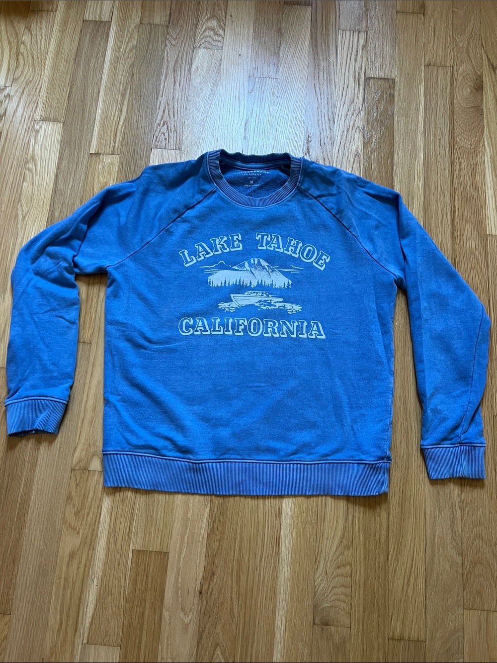 Lucky Brand Lake Tahoe California Blue Crewneck Sweatshirt M